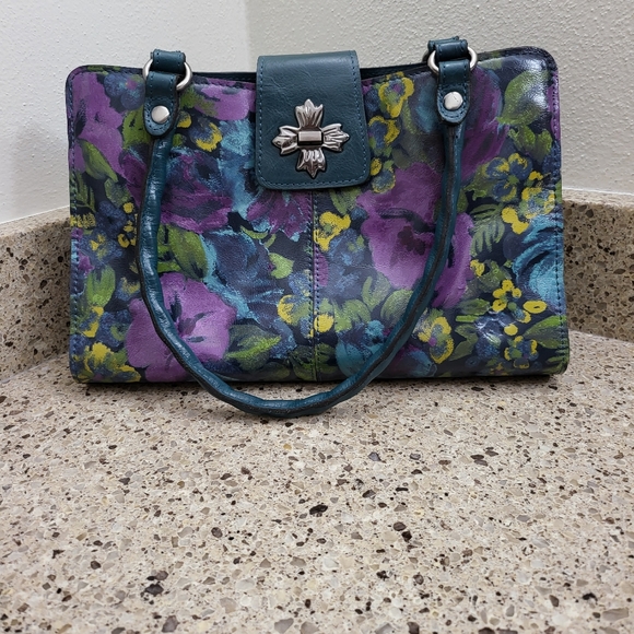 Patricia Nash Rosina Shoulder Bag in deep blue nature NWOT & matching wallet NWT - Picture 4 of 12